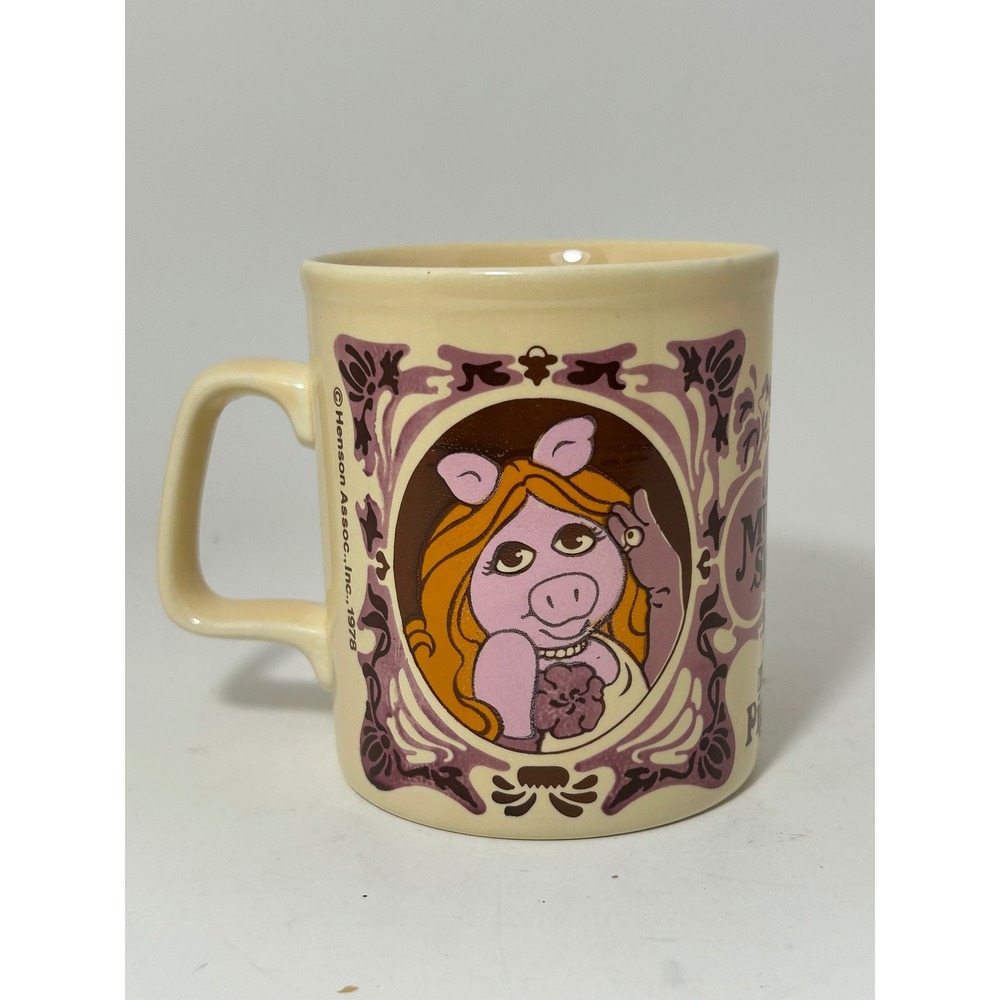 Vintage 1978 Miss Piggy Muppet Show Mug Kiln Craft Staffordshire England Ceramic